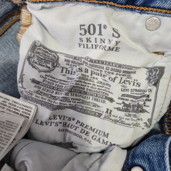 Levi's 501 Skinny Jeans - Picture 2 of 5